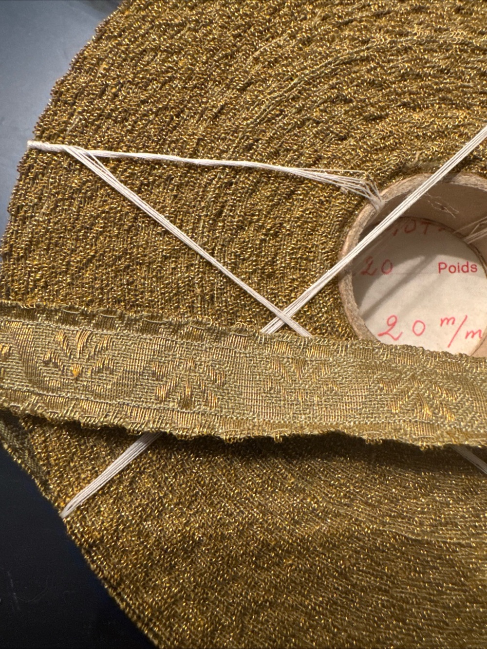 39 YARDS-Antique French Gold Decorative sewing Trim uncut original packaging